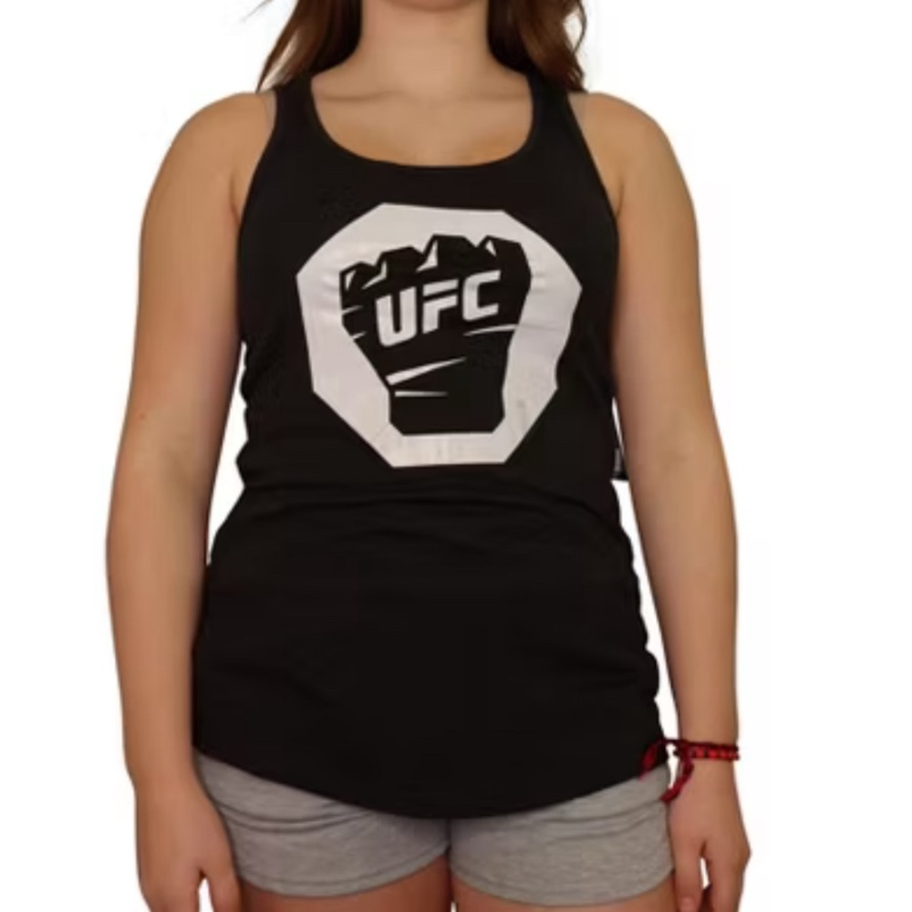 UFC Womens Glitter Fist Tank Top NWT 2X